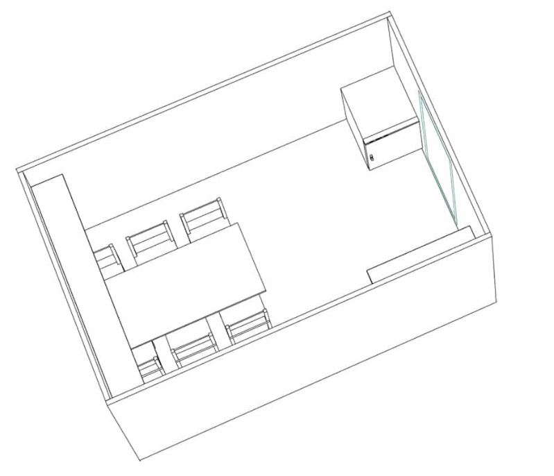 Letthus 6 pers spiserom 1 dør